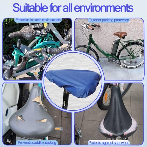 Waterproof Bicycle Seat Covers - Dustproof & UV-Resistant, Blue (2pcs)