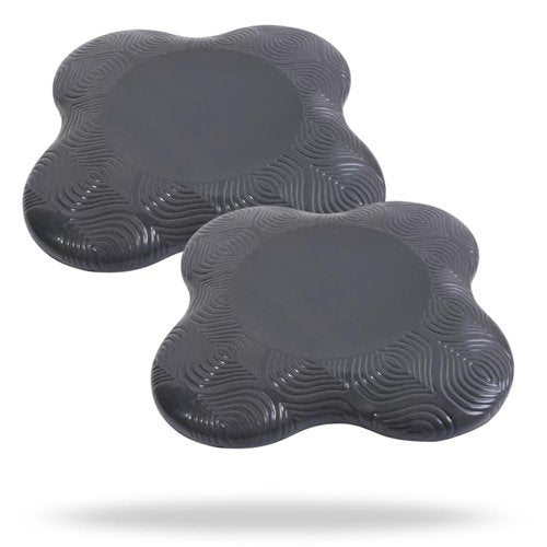 H&F Clicks 2 Pack Workout Knee Pads for Men & Women, Non-Slip Floor Cushions, Extra Thick Knee Pad for Exercise, Pilates, Meditation & Kneeling - Yoga Accessories Workout Equipment, Home Gym Equipment (Black)