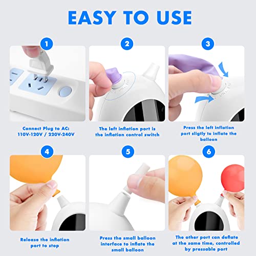 Electric Balloon Pump - Portable Inflator for Party Decorations