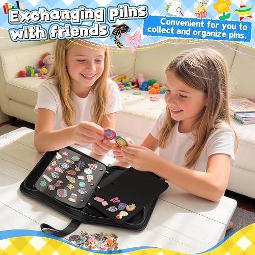 PU Leather Pin Display Book for Enamel Pins - 6 Page Organizer