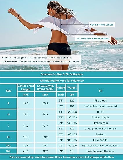 Women's Beach Sarong Cover Up - Light Blue, Medium Size