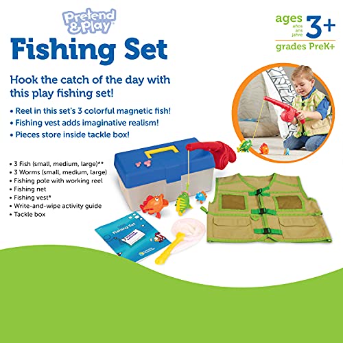 Kids Fishing Set with Tackle Box & Magnetic Reel - Toddler Water & Bath Toys