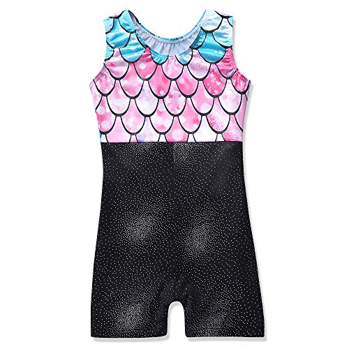 Girls' Sparkle Butterfly Leotard with Shorts - 7-8 Years Mermaid Pink