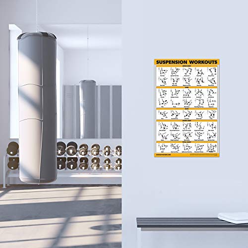 10 Pack Exercise Workout Poster Set - Laminated 18" x 24"
