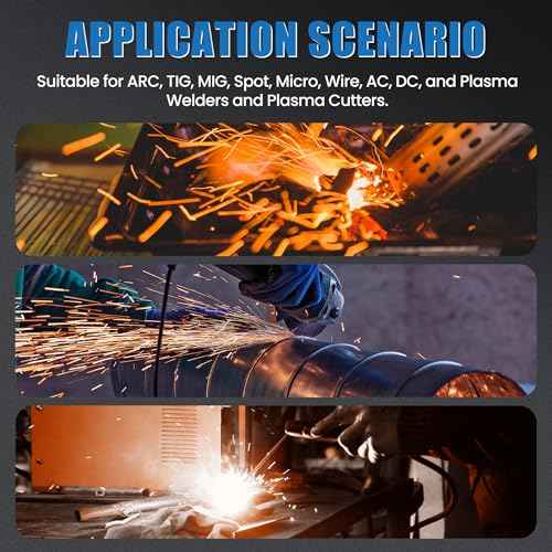 Welding Helmet Auto Darkening Blue Eagle Design Welding Mask 3.86"X2.09" View Area Welding Hood with 4 Sensors Solar Powered Weld Hood Helmet with Adjustable Shade Range 4&9-13 (Model AST02)