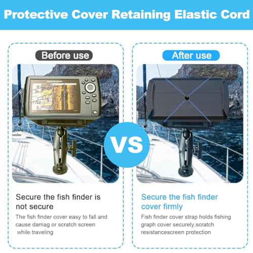 Adjustable Fish Finder Bungee Strap for Screens Up to 18" - 1PC