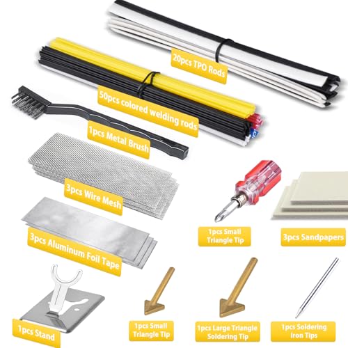 150W Plastic Welder Kit, 3-Speed Temperature Control Plastic Welding Kit, Professional Plastic Weld Tool With 70pcs Welding Rods,3Tips,Portable Plastic Repair Kit For Car Bumper,Kayak Repairs (Yellow)