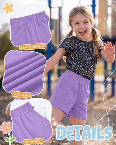 Girls Athletic Sweat Shorts - 3 Pack