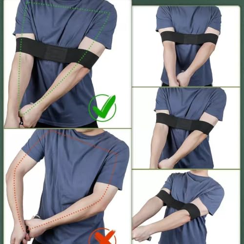 Golf Wrist Training Aid with Arm Band & Grip Rods for Beginners - Improve Swing