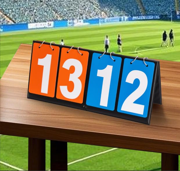 Portable 4-Digital Sports Flip Scoreboard - Multi-Sport Use