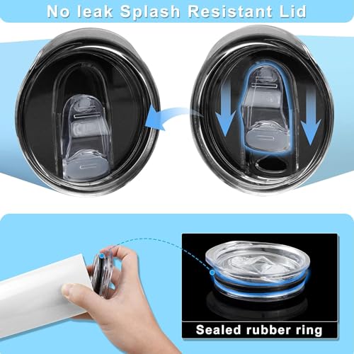 20 oz Skinny Tumbler Replacement Lids - 3 Pack for 2.76in Cups