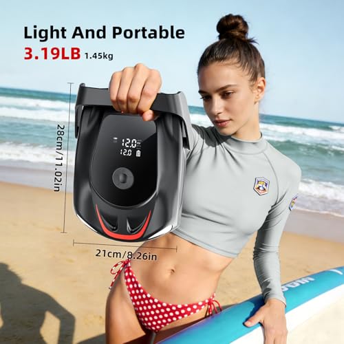 Rechargeable Electric Paddle Board Pump - 22PSI, Red