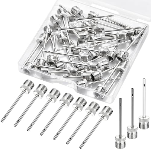 40 Pcs Heavy Duty Ball Pump Needles Set - Brass & Stainless Steel with Case