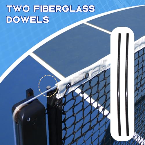 Professional Heavy Duty Tennis Net - Double-Layer Portable Nylon