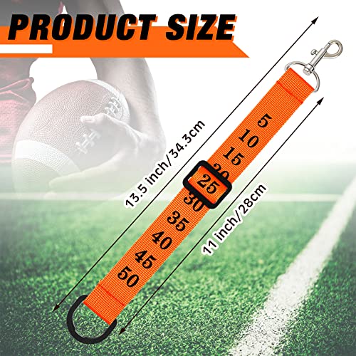 Football Referee Chain Clip - 13.5 Inch Nylon Yard Marker - Orange