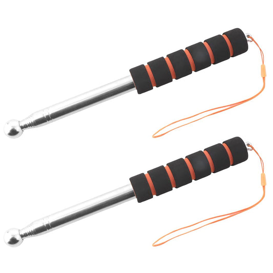 TWZKXC 2 Pcs 51" Hollowing Drum Hammer Sound Detection Folding Stick, Upgraded Reinforced Thickened Telescopic Rod for House Decoration Inspection, Solid Ball Reinforcement Design Comes with Lanyard