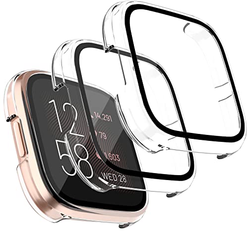 Fitbit Versa 2 Screen Protector - HD Tempered Glass Case - Transparent