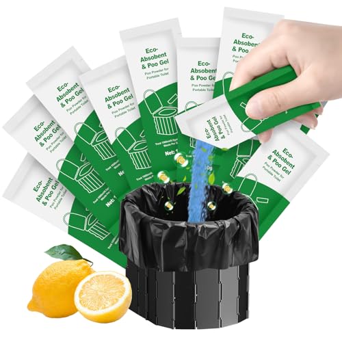 Poo Gel for Portable Toilet - 20 Eco Deodorizing Solidifier Bags