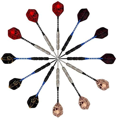 WINSDART Professional Metal Tip Darts Set - Nonslip Iron Barrel, Aluminum Shafts & Extra Flights | Gift Box Included