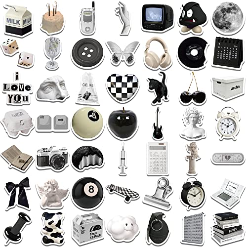 Vintage Black & White Stickers - 61 Vinyl Decals for Laptops & More