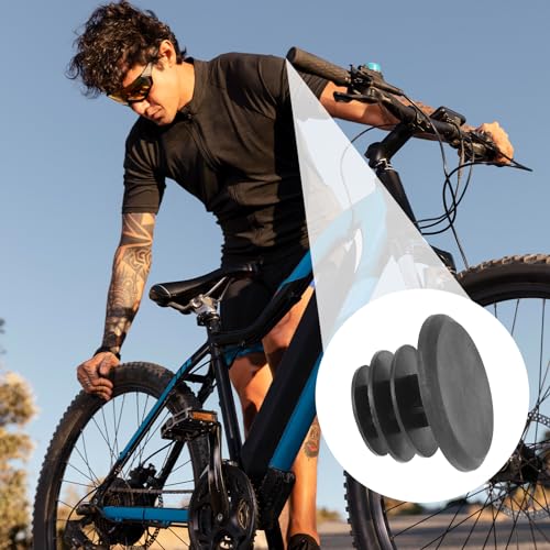 10-Piece Black Plastic Bicycle Handlebar End Plugs for Road & Mountain Bikes