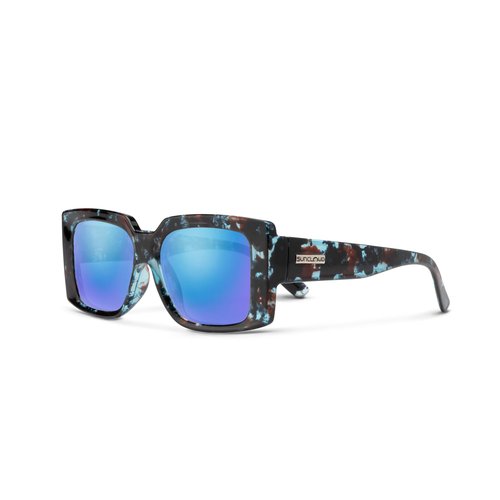 Suncloud Astoria Polarized Sunglasses – 100% UV Protection – Comfortable Fit, Trendy Design – for Men & Women – Blue Tortoise + Polarized Blue Mirror Lenses