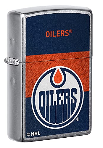Edmonton Oilers Zippo Pocket Lighter - Street Chrome