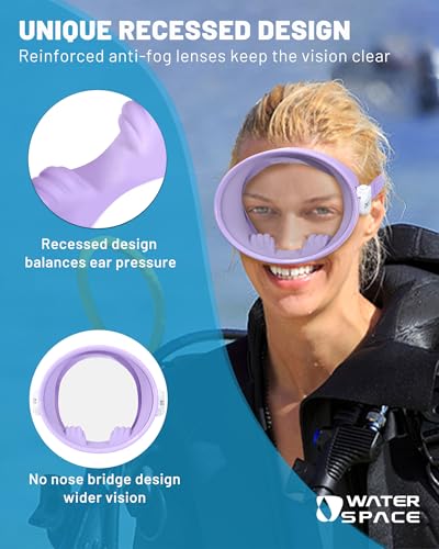 180° Panoramic Diving Mask for Snorkeling - Purple