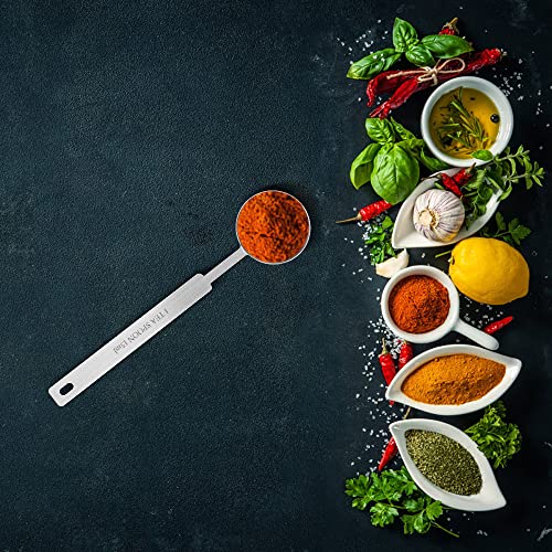 Long Handle Measuring Spoon, 15ml Stainless Steel Tablespoon for Coffee