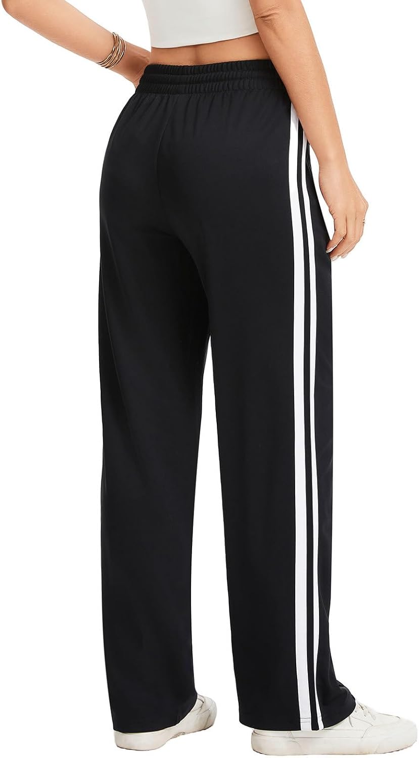 Skiennix Women's Track Pants - Loose Straight Leg Sweatpants with Zipper Pockets | Available in 28/30/32/34 Inseam