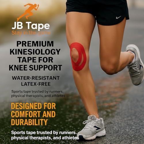 June Bugz Kinesiology Tape Beige Neutral 80 Precut 10-Inch Strips, 4 Rolls