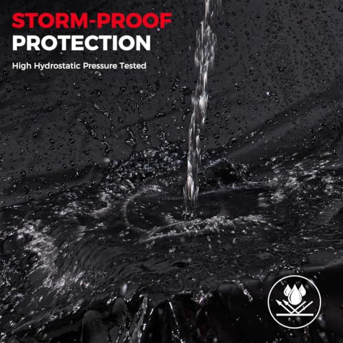 Horonaxo Waterproof Boat Cover 17-19ft V/Hull Tri-Hull with 96in Beam, 900D Heavy Duty