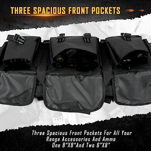 Double Rifle Case Bag with Pistol Storage - Soft Padded Tactical Backpack