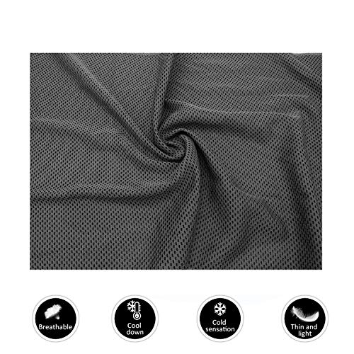 Cooling Towels - 6 Pack Breathable Ice Towels for Sports - Black
