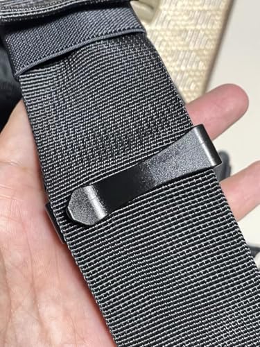 Tactical Backpack Strap Webbing Keeper Clip - 2-Inch Black, 2 Pack