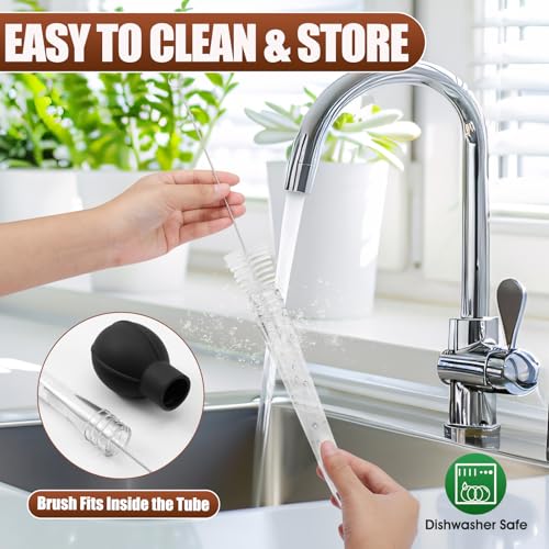Turkey Baster with Cleaning Brush - Premium Baster Syringe Black