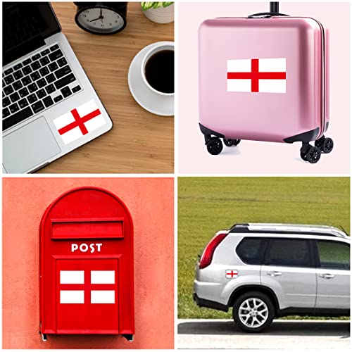 QQSD England Flag Sticker English Decal in Multiple Sizes, 3 Pack, 11.7 x 8.3 Inches