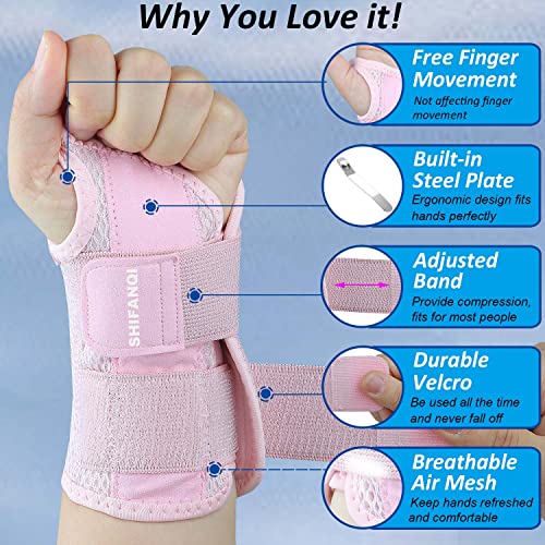SHIFANQI Small/Medium Pink Right Hand Compression Wrist Brace for Pain Relief