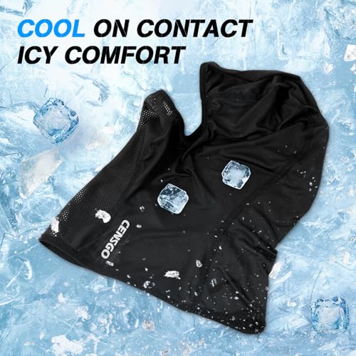 CENSGO Motorcycle Balaclava Face Mask,Cooling Helmet Liner with Mesh