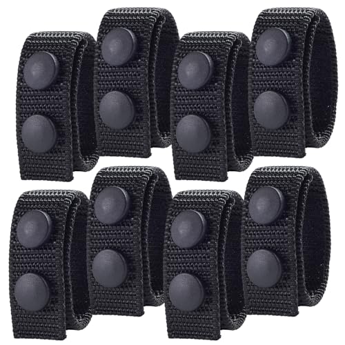 8PCS Heavy-Duty Tactical Belt Keepers with Double Snaps