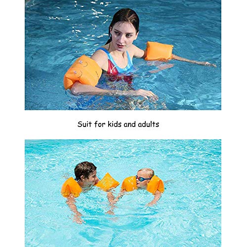Jiareet 4-6 Pack Inflatable Water Arm Floaties for Kids & Adults - Safety Swim Bands with 3 Colors