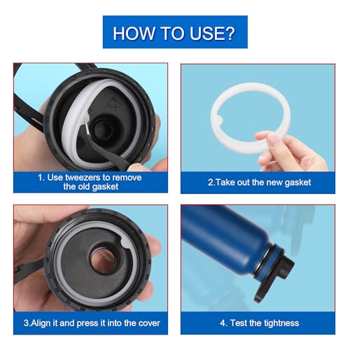 Water Bottle Lid Replacement Gasket for Thermoflask 24/32/40/64oz - 13 Pieces