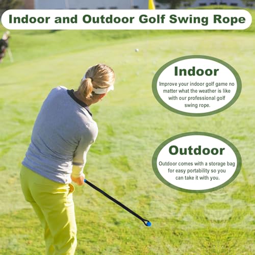 Golf Training Rope Trainer with Storage Bag – Strength & Rhythm Practice