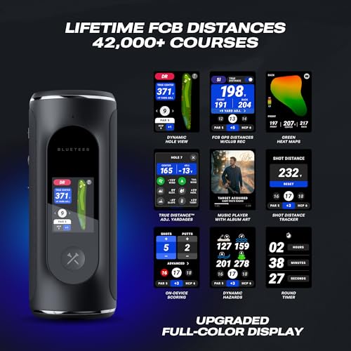 Golf GPS Speaker with Touchscreen Display - 42,000+ Courses