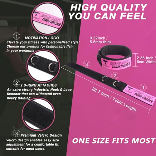 TAVIEW Adjustable Neoprene Thigh & Ankle Resistance Bands with 2D-Rings – 1 Pair for Leg & Glute Workout