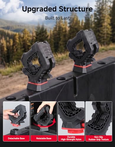 KEMIMOTO Ratcheting UTV Tool Rack with Quick Release & Adjustable Grip