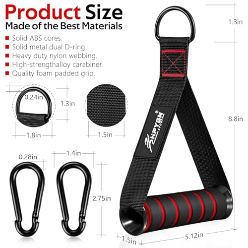 Exercise Handles for Fitness Equipment - Red Replacement Handles