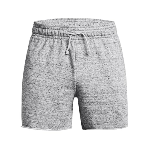 Under Armour Project Rock Terry Shorts for Men X-Small Gray Heather White
