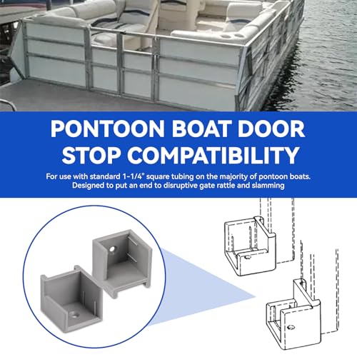 Pontoon Boat Door Holder - Anti-Rattle Stop Kit for 1-1/4" Tubing