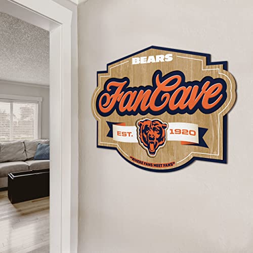 Chicago Bears 3D Wall Art - Ready to Hang Fan Cave Decor